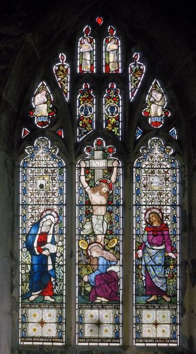Crucifixion, The Virgin Mary, St John, Mary Magdalene by John William Brown